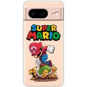 Прозрачный чехол BoxFace Google Pixel 8 Super Mario