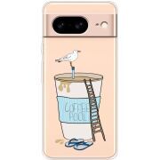 Прозрачный чехол BoxFace Google Pixel 8 Segull in Cofee Pool