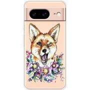 Прозрачный чехол BoxFace Google Pixel 8 Winking Fox