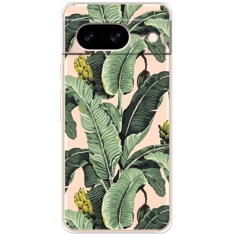 Прозрачный чехол BoxFace Google Pixel 8 Banana Leaves