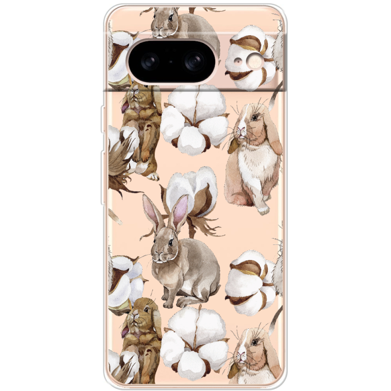 Прозрачный чехол BoxFace Google Pixel 8 Cotton and Rabbits