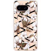 Прозрачный чехол BoxFace Google Pixel 8 Cotton flowers