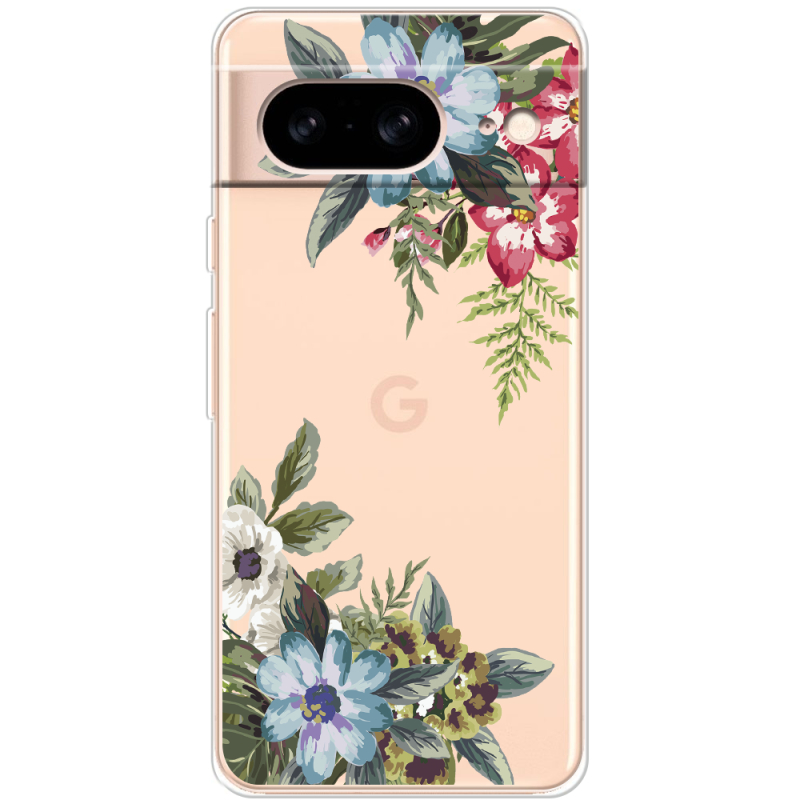 Прозрачный чехол BoxFace Google Pixel 8 Floral