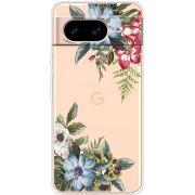 Прозрачный чехол BoxFace Google Pixel 8 Floral