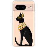 Чехол со стразами Google Pixel 8 Egipet Cat