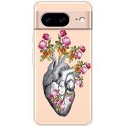 Чехол со стразами Google Pixel 8 Heart