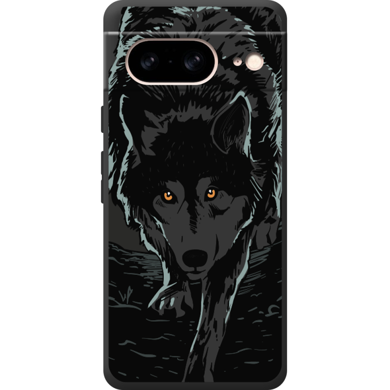 Черный чехол BoxFace Google Pixel 8 Wolf