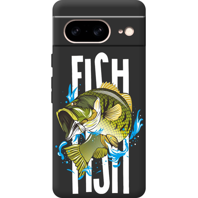 Черный чехол BoxFace Google Pixel 8 Fish