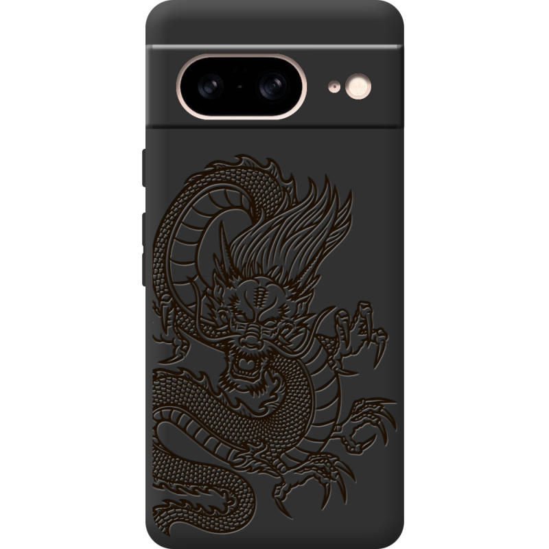 Черный чехол BoxFace Google Pixel 8 Chinese Dragon