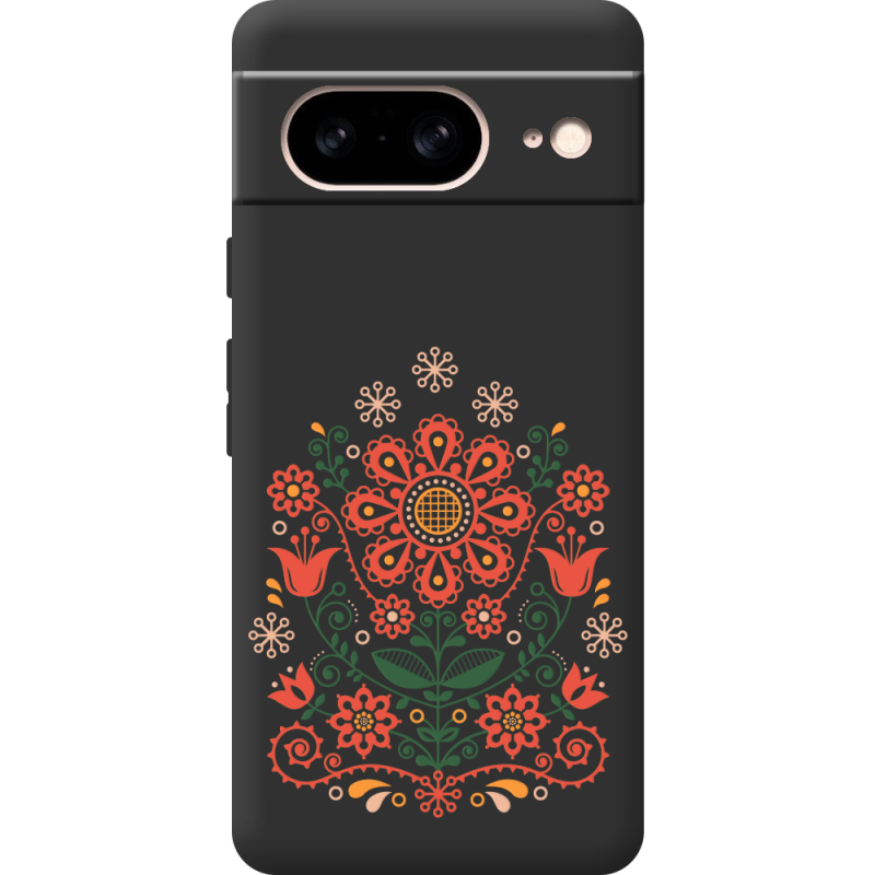 Черный чехол BoxFace Google Pixel 8 Ukrainian Ornament