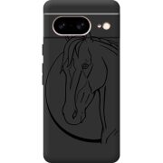 Черный чехол BoxFace Google Pixel 8 Horse