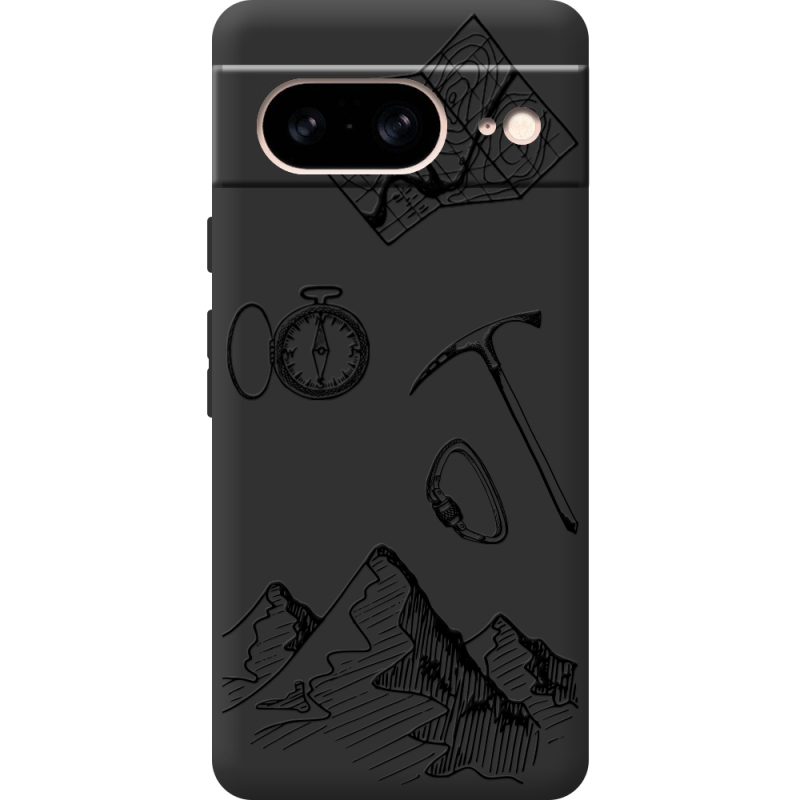 Черный чехол BoxFace Google Pixel 8 Mountains