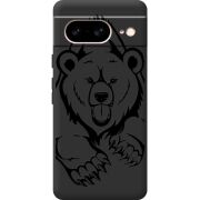Черный чехол BoxFace Google Pixel 8 Grizzly Bear