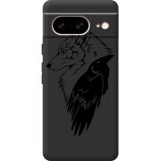 Черный чехол BoxFace Google Pixel 8 Wolf and Raven