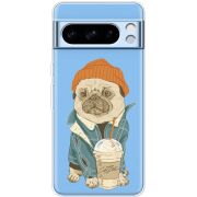 Прозрачный чехол BoxFace Google Pixel 8 Pro Dog Coffeeman