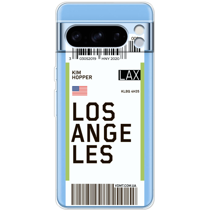 Прозрачный чехол BoxFace Google Pixel 8 Pro Ticket Los Angeles