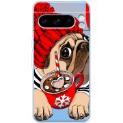 Прозрачный чехол BoxFace Google Pixel 8 Pro Winter Puggy