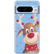 Прозрачный чехол BoxFace Google Pixel 8 Pro Winter Deer