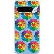 Прозрачный чехол BoxFace Google Pixel 8 Pro Hippie Flowers