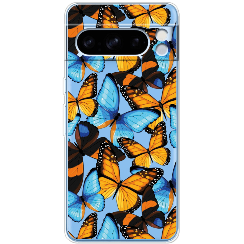 Прозрачный чехол BoxFace Google Pixel 8 Pro Butterfly Morpho