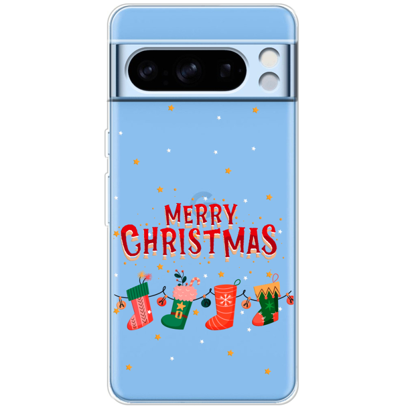 Прозрачный чехол BoxFace Google Pixel 8 Pro Merry Christmas