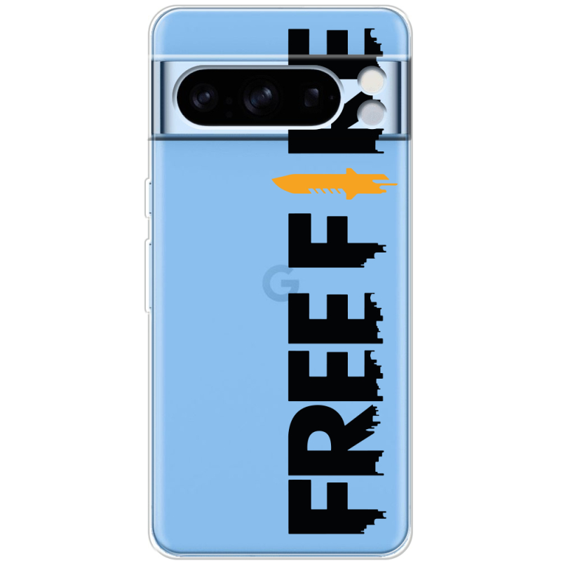 Прозрачный чехол BoxFace Google Pixel 8 Pro Free Fire Black Logo