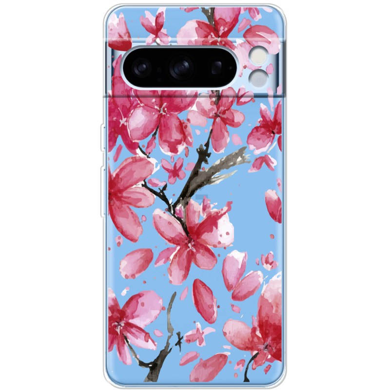 Прозрачный чехол BoxFace Google Pixel 8 Pro Pink Magnolia