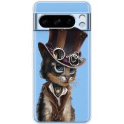 Прозрачный чехол BoxFace Google Pixel 8 Pro Steampunk Cat