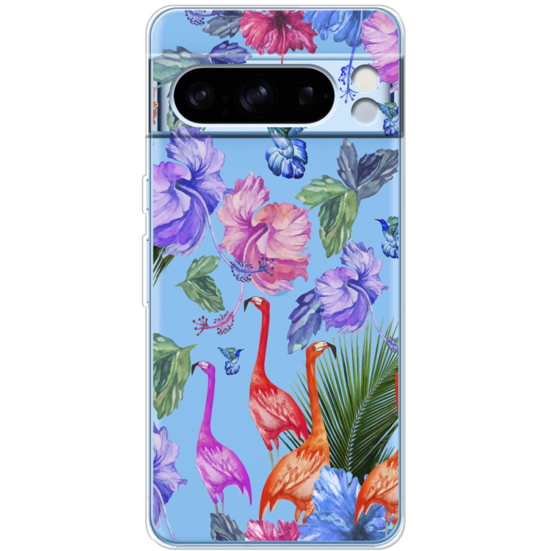 Прозрачный чехол BoxFace Google Pixel 8 Pro Flamingo