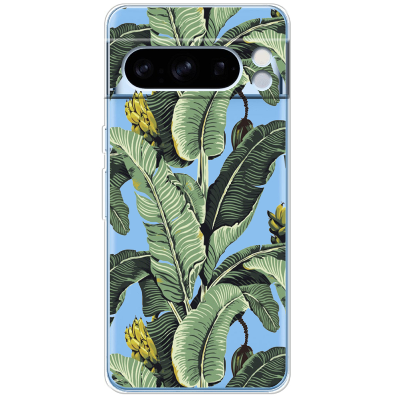 Прозрачный чехол BoxFace Google Pixel 8 Pro Banana Leaves