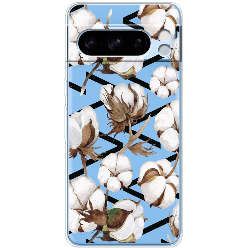 Прозрачный чехол BoxFace Google Pixel 8 Pro Cotton flowers