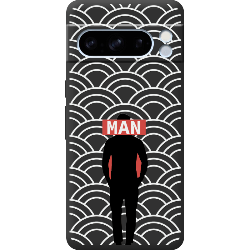 Черный чехол BoxFace Google Pixel 8 Pro Man Pattern