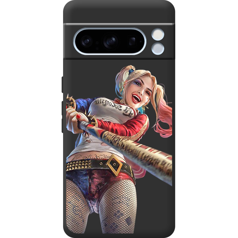 Черный чехол BoxFace Google Pixel 8 Pro Happy Harley Quinn