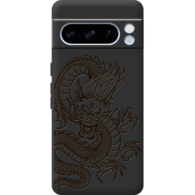 Черный чехол BoxFace Google Pixel 8 Pro Chinese Dragon