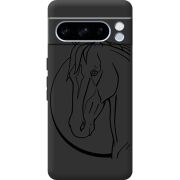 Черный чехол BoxFace Google Pixel 8 Pro Horse