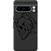 Черный чехол BoxFace Google Pixel 8 Pro Skull and Roses