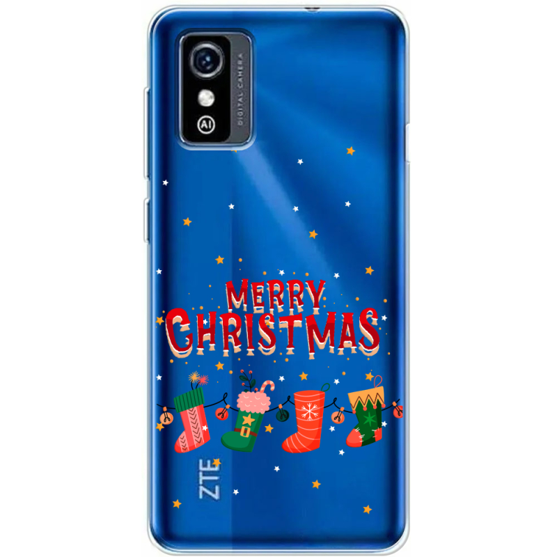 Прозрачный чехол BoxFace ZTE Blade L9 Merry Christmas