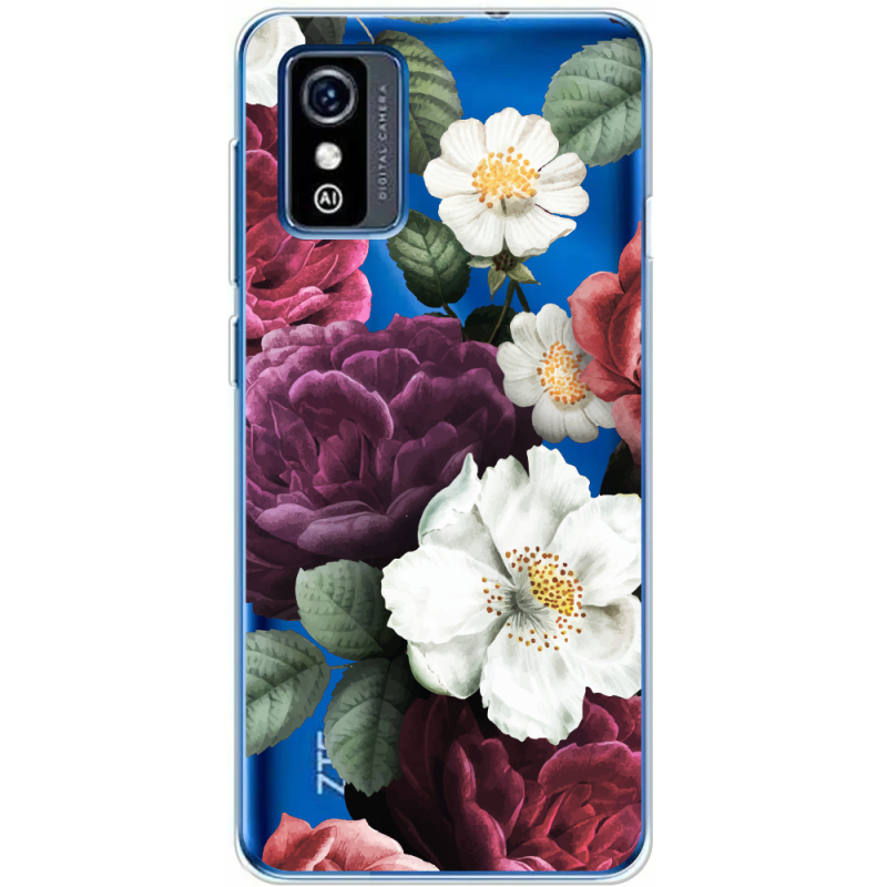 Прозрачный чехол BoxFace ZTE Blade L9 Floral Dark Dreams