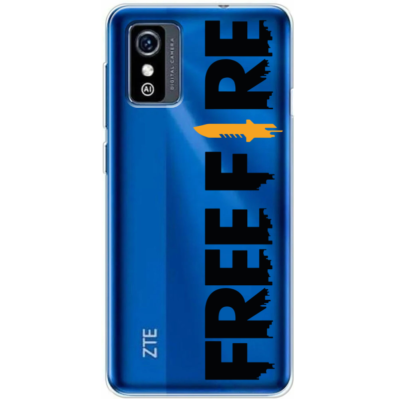 Прозрачный чехол BoxFace ZTE Blade L9 Free Fire Black Logo