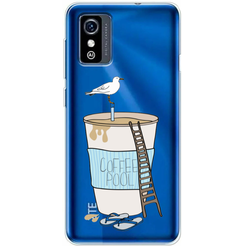 Прозрачный чехол BoxFace ZTE Blade L9 Segull in Cofee Pool