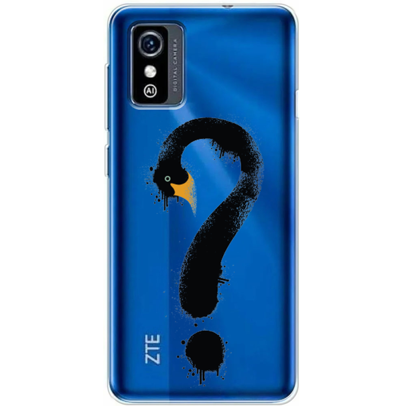 Прозрачный чехол BoxFace ZTE Blade L9 Swan question