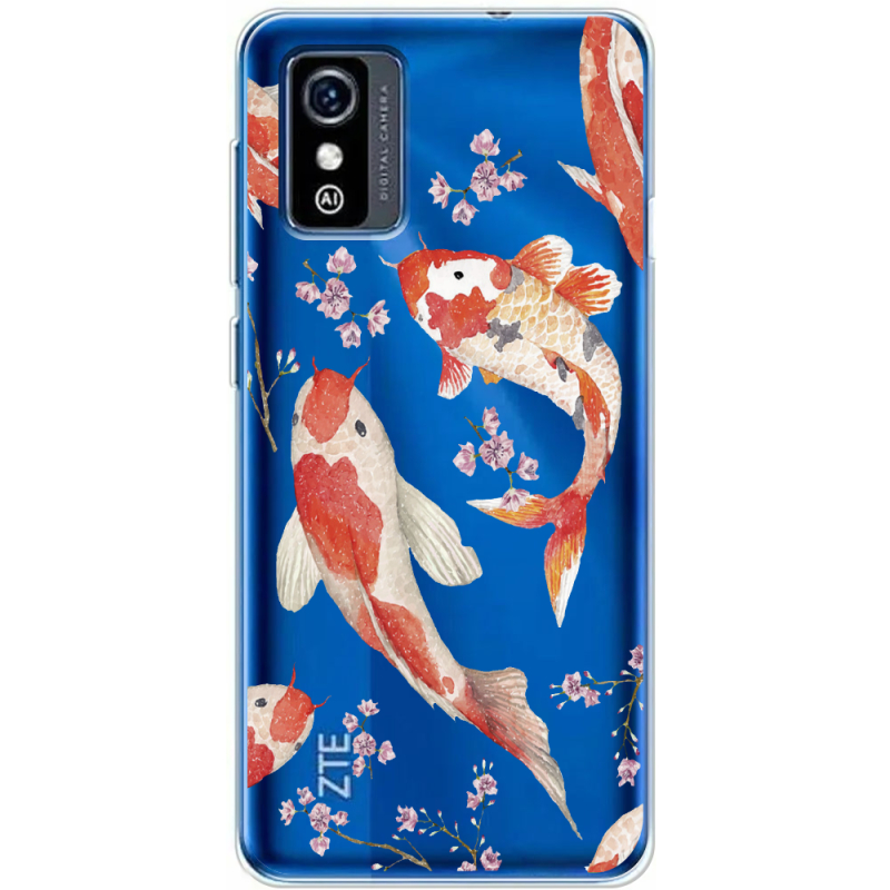 Прозрачный чехол BoxFace ZTE Blade L9 Japanese Koi Fish