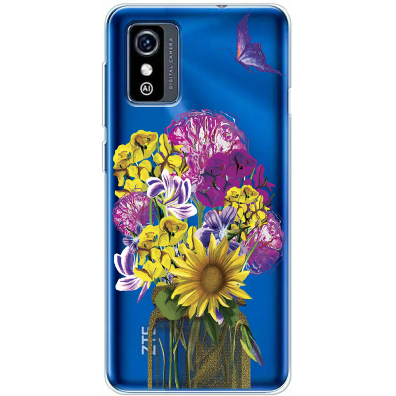 Прозрачный чехол BoxFace ZTE Blade L9 My Bouquet