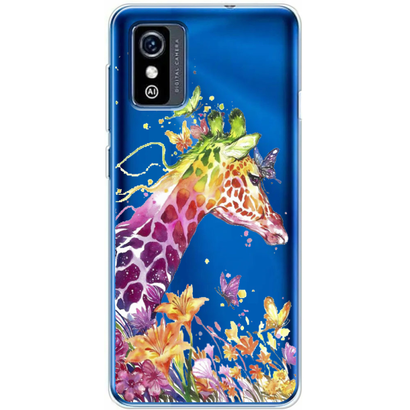 Прозрачный чехол BoxFace ZTE Blade L9 Colorful Giraffe