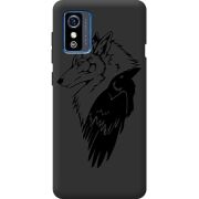 Черный чехол BoxFace ZTE Blade L9 Wolf and Raven