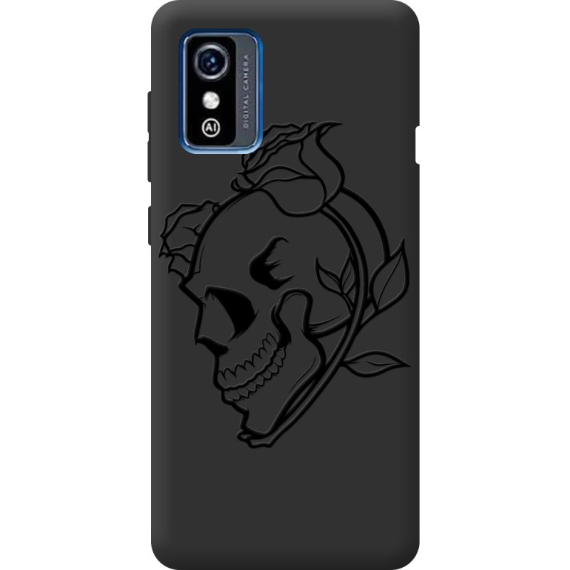 Черный чехол BoxFace ZTE Blade L9 Skull and Roses