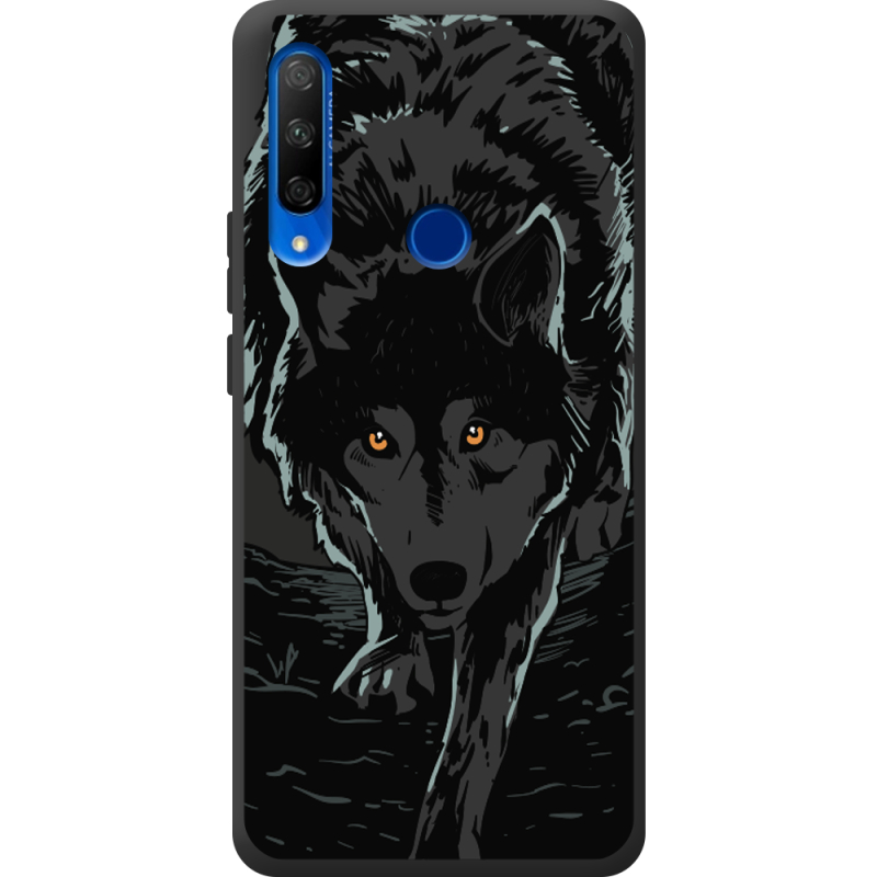 Черный чехол Uprint Honor 9x Wolf