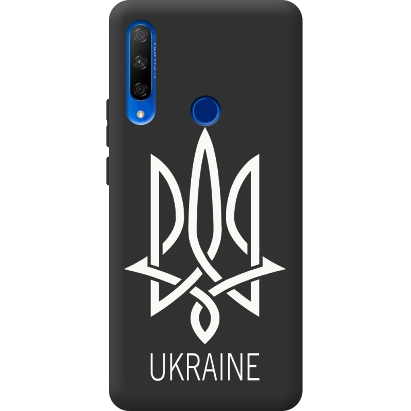 Черный чехол Uprint Honor 9x Тризуб монограмма ukraine