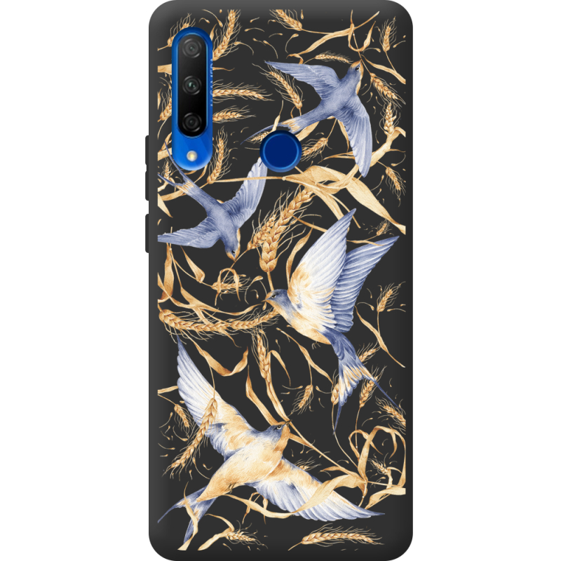 Черный чехол Uprint Honor 9x Ластівки
