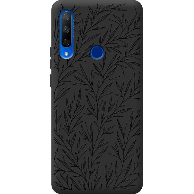 Черный чехол Uprint Honor 9x Leaves